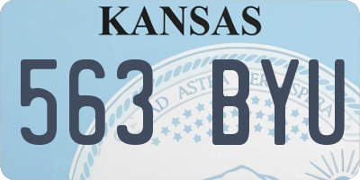 KS license plate 563BYU