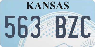 KS license plate 563BZC
