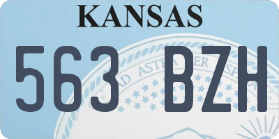 KS license plate 563BZH