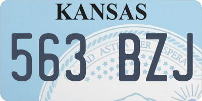 KS license plate 563BZJ