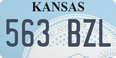 KS license plate 563BZL