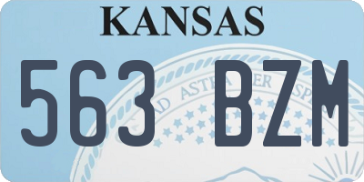 KS license plate 563BZM