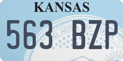 KS license plate 563BZP