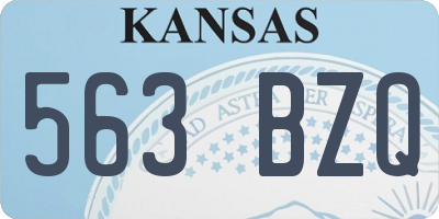 KS license plate 563BZQ