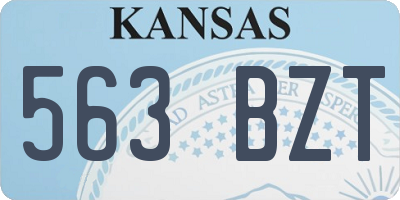 KS license plate 563BZT