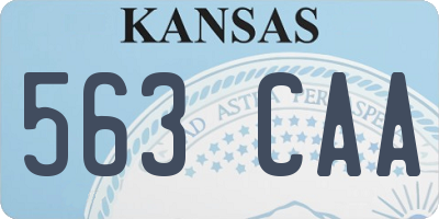 KS license plate 563CAA