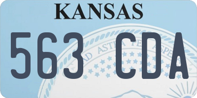 KS license plate 563CDA