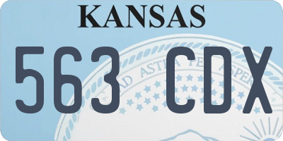 KS license plate 563CDX