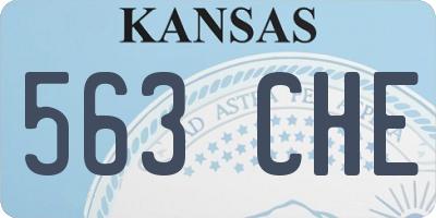 KS license plate 563CHE