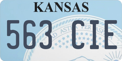 KS license plate 563CIE