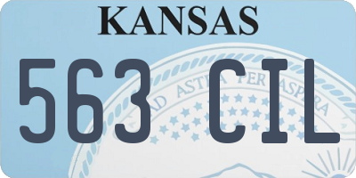 KS license plate 563CIL