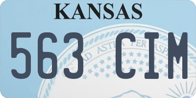 KS license plate 563CIM