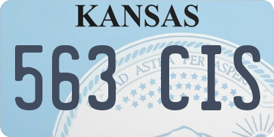 KS license plate 563CIS