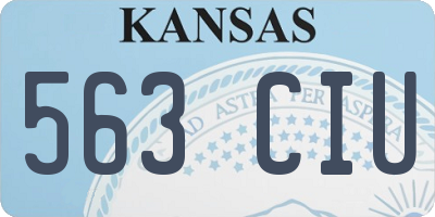 KS license plate 563CIU