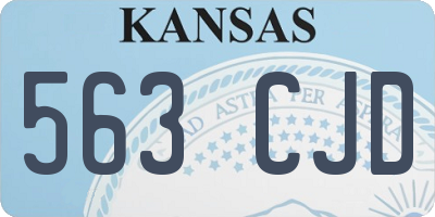 KS license plate 563CJD