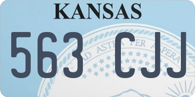 KS license plate 563CJJ