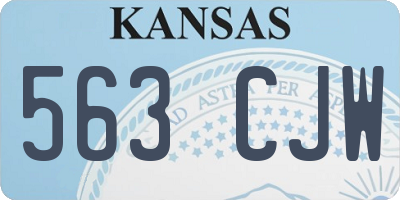 KS license plate 563CJW