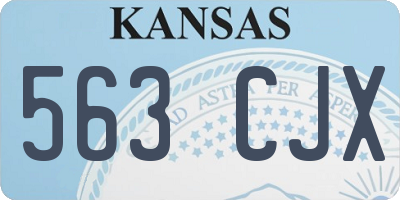 KS license plate 563CJX