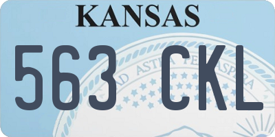 KS license plate 563CKL