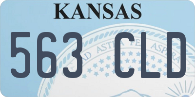 KS license plate 563CLD