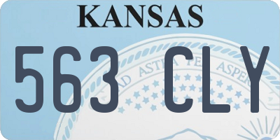 KS license plate 563CLY