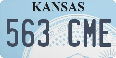 KS license plate 563CME