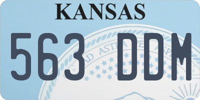 KS license plate 563DDM