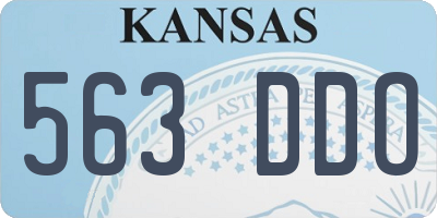 KS license plate 563DDO