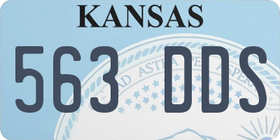 KS license plate 563DDS