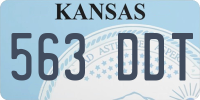 KS license plate 563DDT