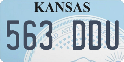 KS license plate 563DDU