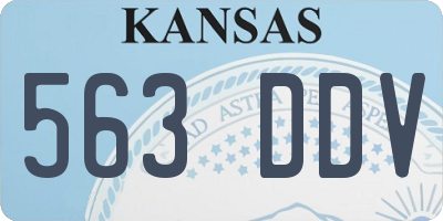KS license plate 563DDV