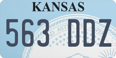 KS license plate 563DDZ