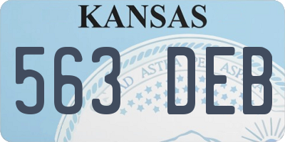 KS license plate 563DEB
