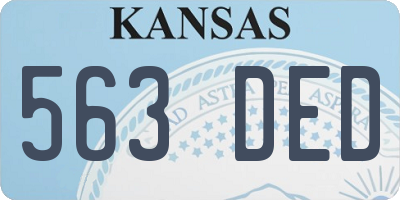 KS license plate 563DED