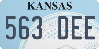 KS license plate 563DEE