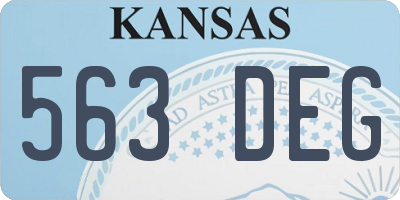 KS license plate 563DEG