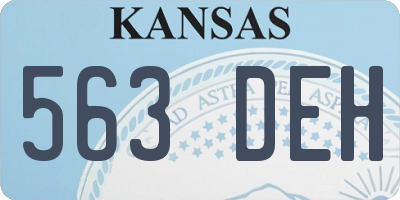 KS license plate 563DEH
