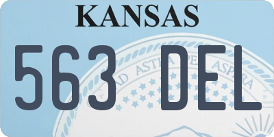 KS license plate 563DEL