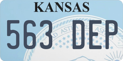 KS license plate 563DEP