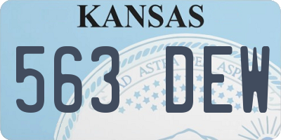 KS license plate 563DEW