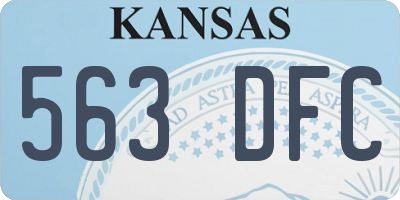 KS license plate 563DFC