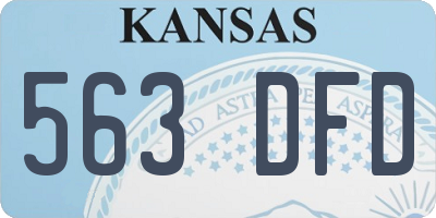 KS license plate 563DFD