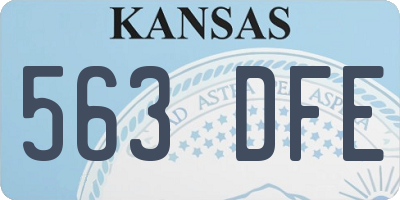 KS license plate 563DFE
