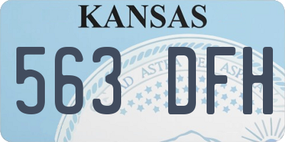 KS license plate 563DFH