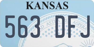KS license plate 563DFJ