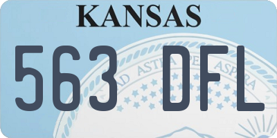 KS license plate 563DFL