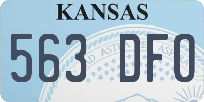 KS license plate 563DFO