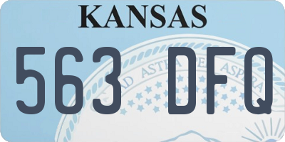 KS license plate 563DFQ