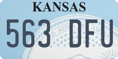KS license plate 563DFU